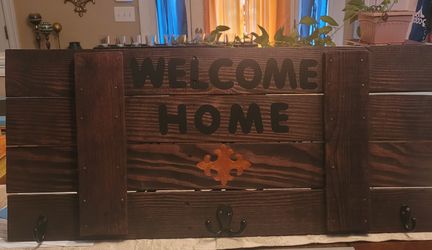 Welcome Home Coat/umbrella Board