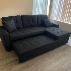 Black Sectional Pull out Bed Brand NEW ¡¡IN STOCK!!