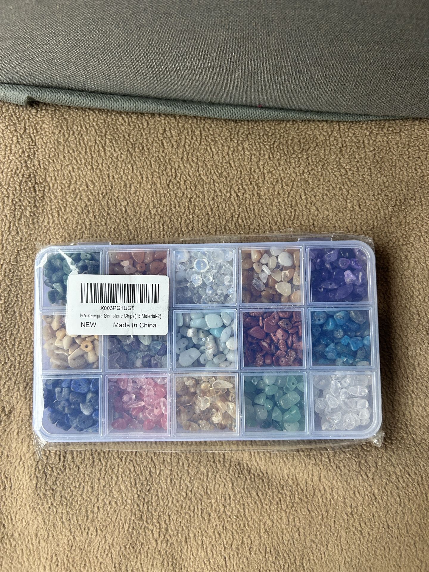 Maonewque Gemstone Chips Beads, 15 Material-2