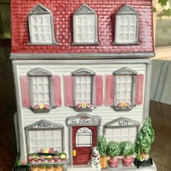 The Flower Store Cookie Jar Sherwood Brands 1999 Ceramic Victorian House
