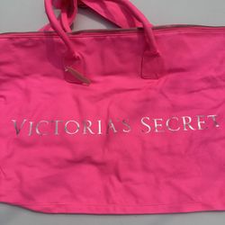 Victoria's Secret Neon Hot Pink Tote Large Duffle Bag