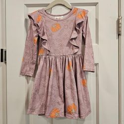 Dot Dot Smile Toddler Girls 2T Fall Pumpkin Leaf Ruffle Long Sleeve Twirl Dress