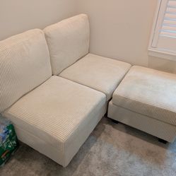 Storage Loveseat/couch with ottoman