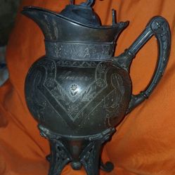 Antique 1880s  Ice Water Pot/  Antique/ Wilcox https://offerup.com/redirect/?o=U1AuQ28=. Coffee Po