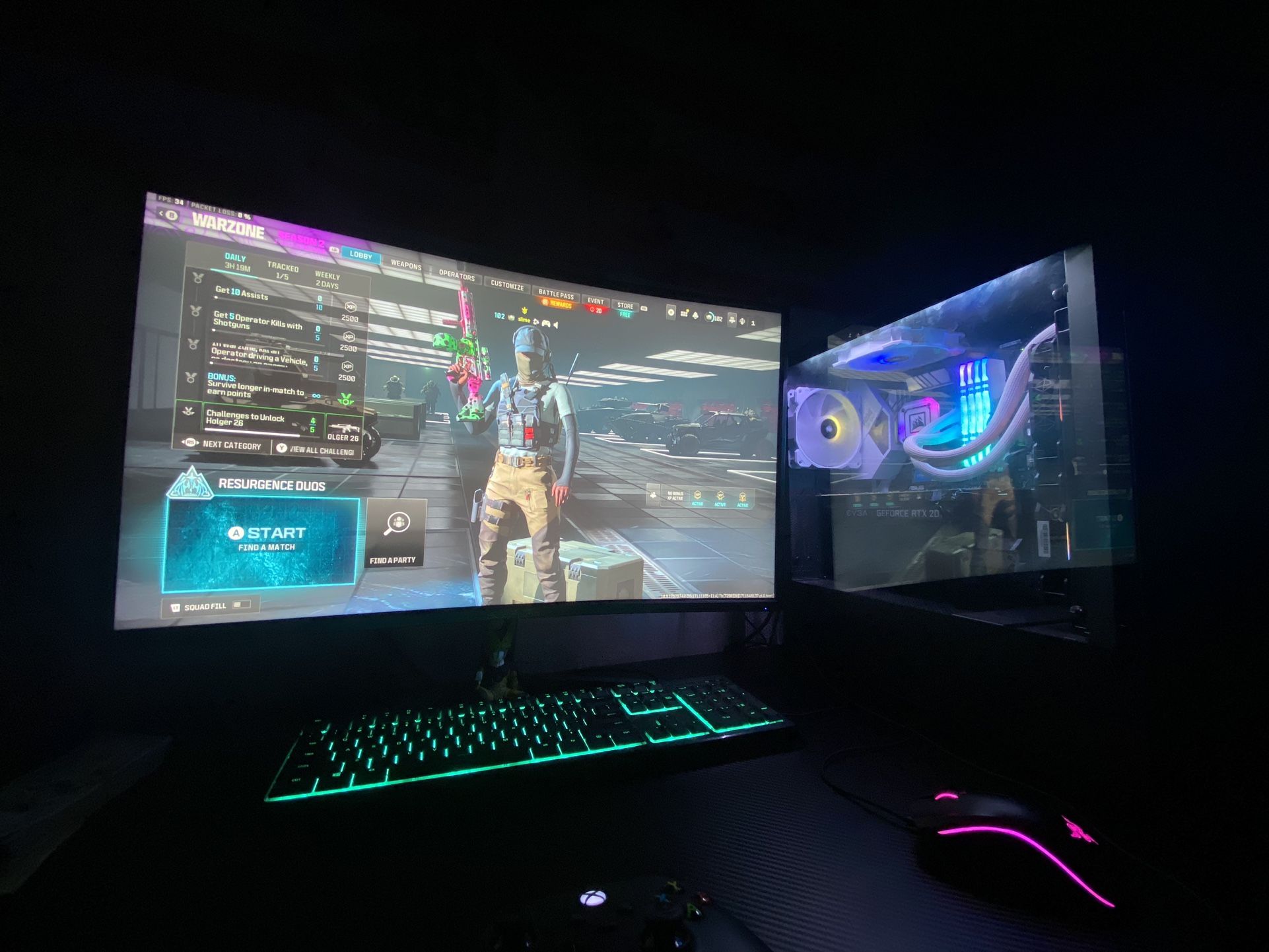 4K Custom Gaming PC + Sceptre 185hz 32in Monitor