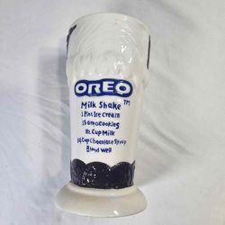 Vintage Oreo Milkshake Ceramic Glass