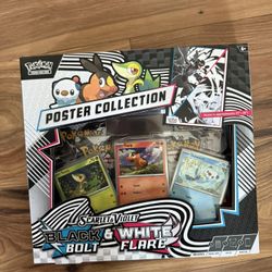 Black Bolt White Flare Pokemon Poster Collection