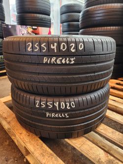 255 40ZR 20 PIRELLI P ZERO TIRES 2554020 USED TIRES (PAIR) MOUNT BALANCE INCLUDED
