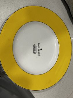 Kate Spade Yellow Rim Plate