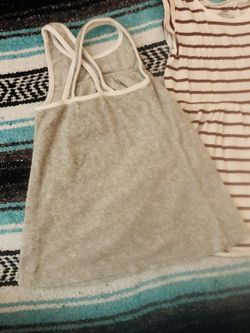 2 toddler sundress’s Old Navy gray terry cloth 18-24 months and H&M 2-4yrs
