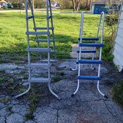 A FRAME POOL LADDERS