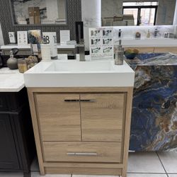 30” Sonoma Natural Wood Color Freestanding Bathroom Vanity