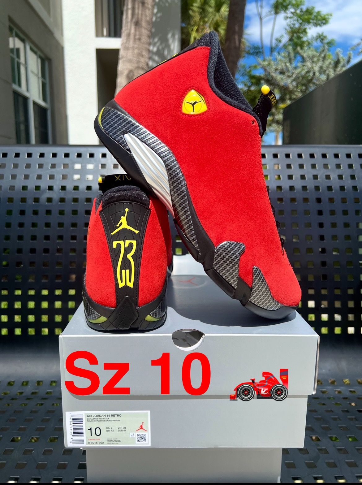 Jordan 14 Retro Ferrari Sz 10 2025 NEW Brick