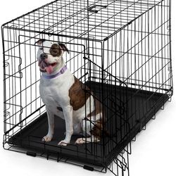 Foldable Dog Crate Wire Metal, 30 w/Single Door (Black)
