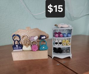 Calico Critters shoes and purses