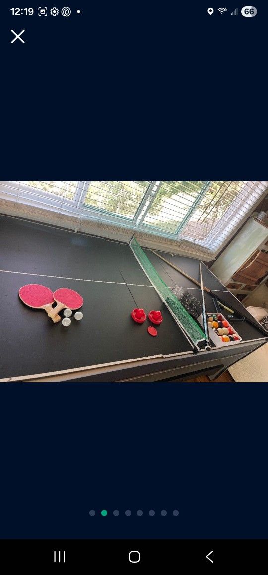 Air Hockey, Ping Pong, and Pool Table Combo