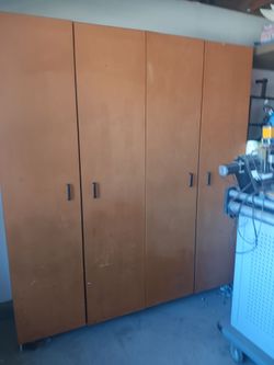 Free pick up today in Beaumont garage cabinet