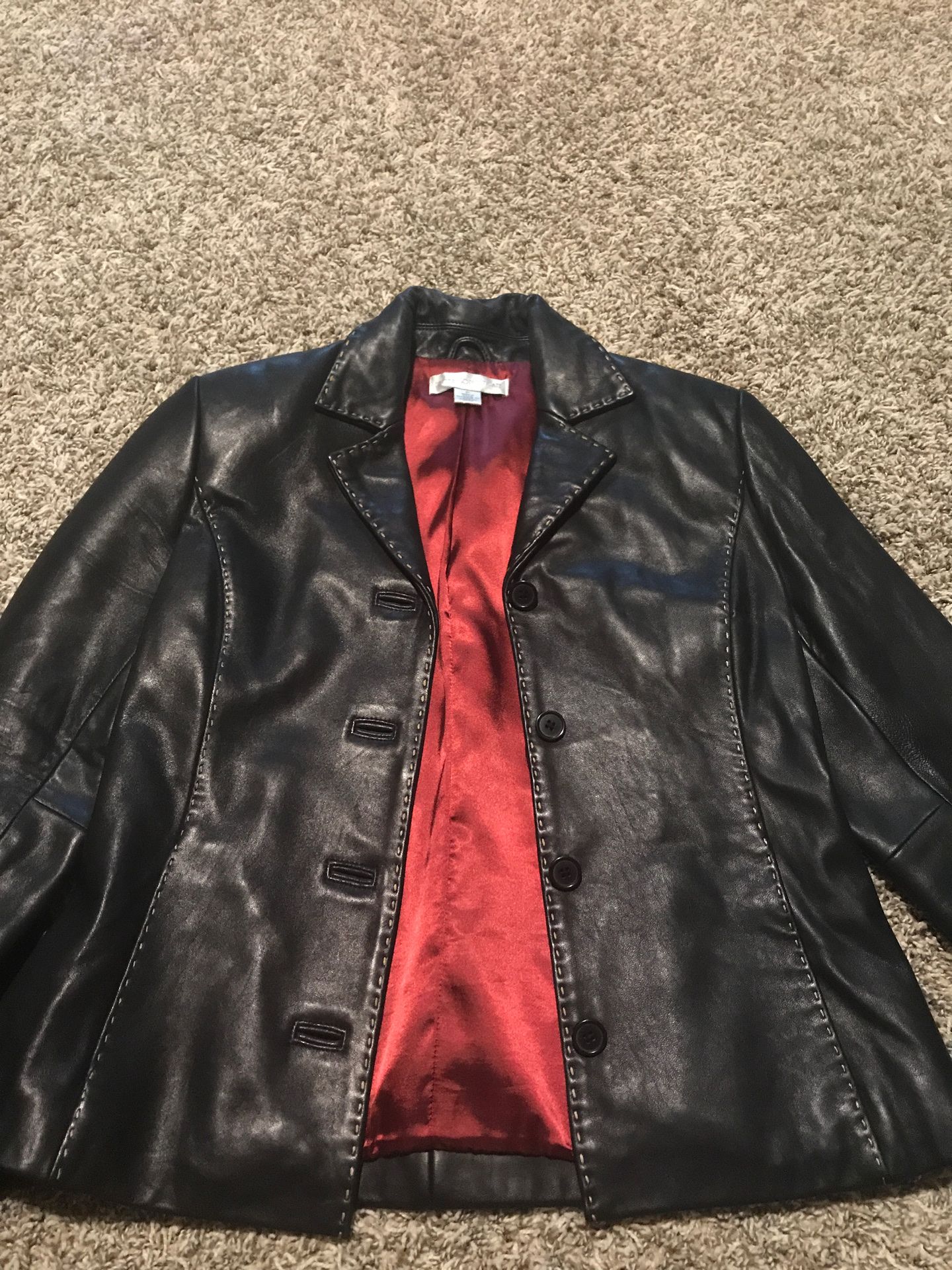 Leather Jacket Petite Sophisticate