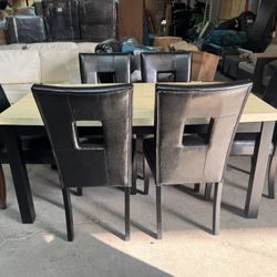 dining  table with 6 chairs 