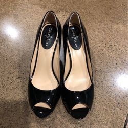 Cole Haan Patent Leather Open Toe Heels