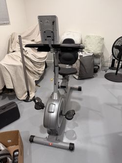 Sunny Health & Fitness Magnetic Recumbent Desk Exercise Bike, 350lb High Weight Capacity, Monitor - SF-RBD4703