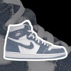 Jordan 1 High OG “Denim”(Woman’s) size(12W/10.5M). DS(New). Now Available!! $170. Cash(Retail)‼️ Trades always welcome. 🔵⚪️