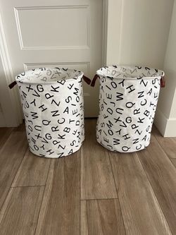Set up 2 collapsible hampers/toy storage $15