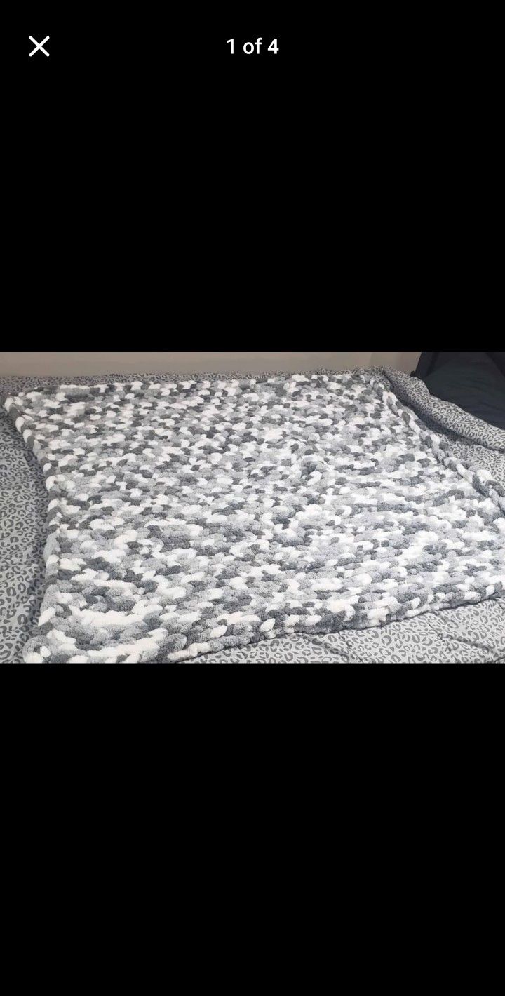 Hand Knit Blanket