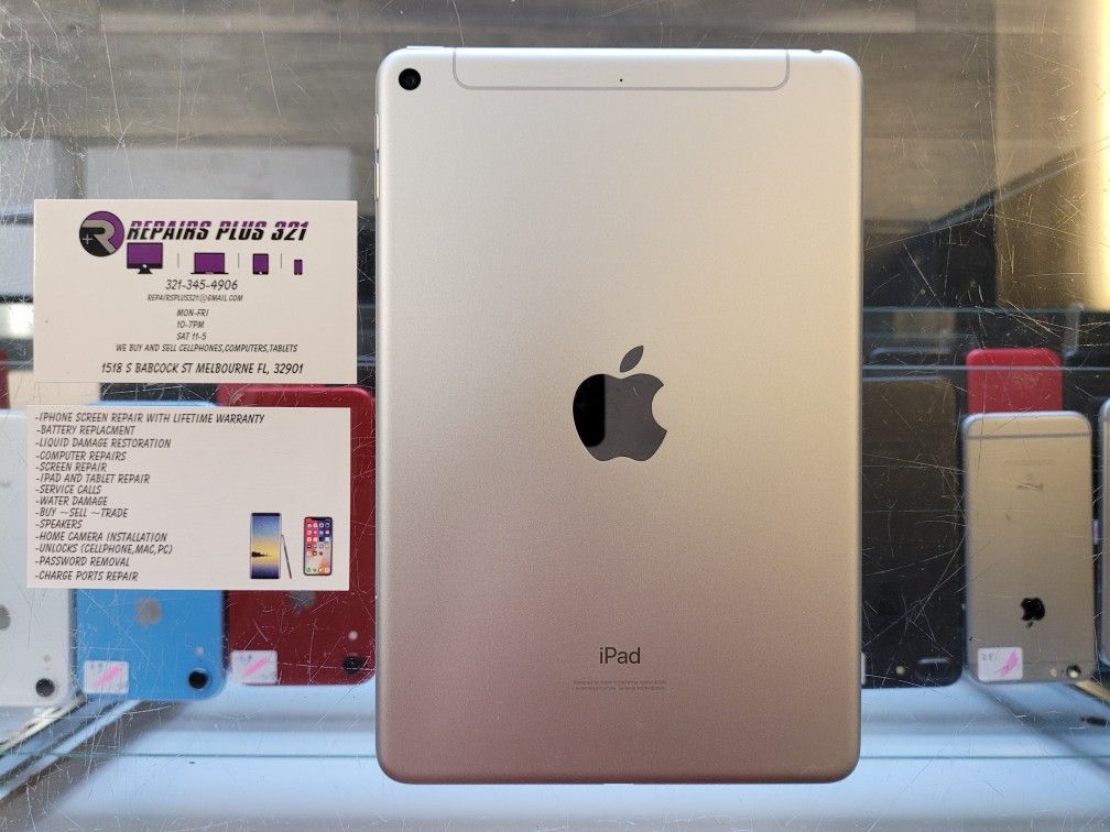 Unlocked Silver iPad Mini 5 64gb LTE