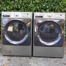 Used Kenmore Elite Front-Load Washer and Dryer Set - Silver Finish