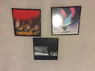 Framed vinyl records