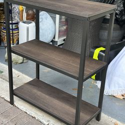 Black & Brown standing shelf 23.5x12 h 30.5