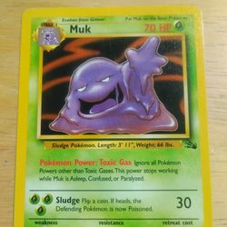 LP WOTC Non Holo Muk 28/62 Fossil Pokemon Card