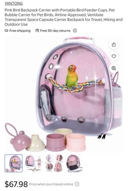 Bird Pink Backpack 