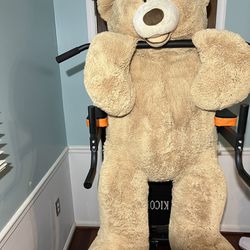 Large Giant Teddy Bear  Stuffed Plush Huggable Tan Beige Size 60"