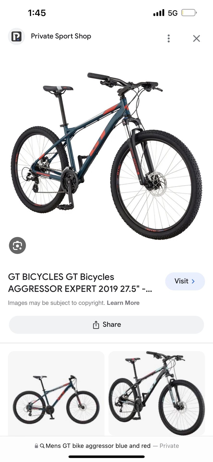 Men’s GT Aggressor 27.5” tires, Size XL