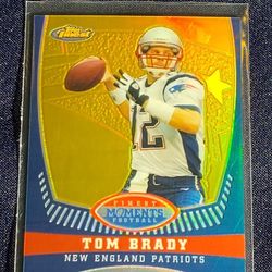 2008 TOPPS FINEST MOMENTS TOM BRADY GOLD REFRACTOR 1/1 **RARE 🦄