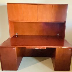 Wooden Office Table with Hatch