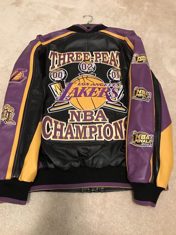 lakers championship leather jacket