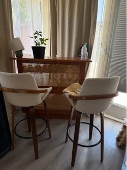 Bar with stools