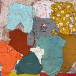 Newborn Baby Girl Onsies And Pants 