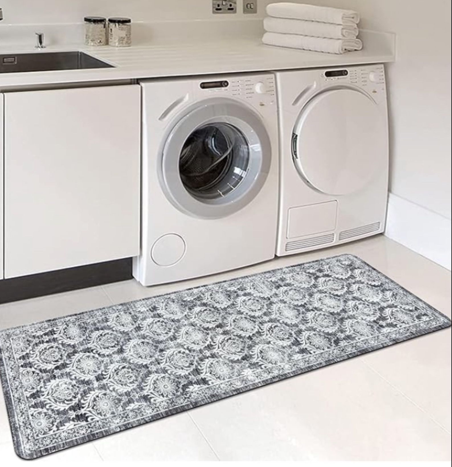 Uphome Vintage Bathroom Or Kitchen Runner Mat