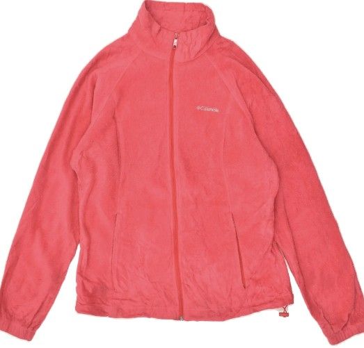 Columbia Women's Neon Pink Fleece Full Zip Jacket Size XL New MSRP $65