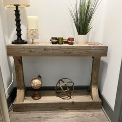 Grayish Brown Console Table