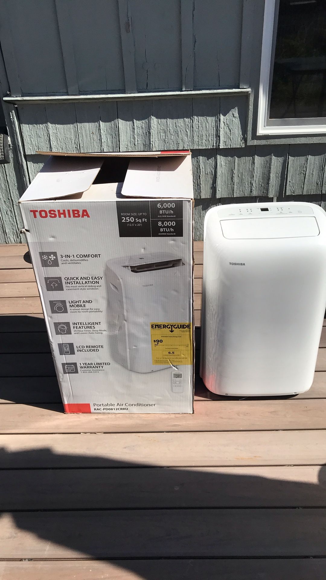 Toshiba 6000 BTU portable air Conditioner