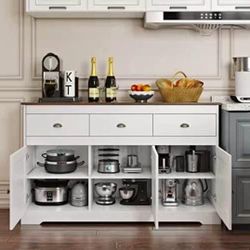 Brand New In Box Buffet/coffee Table/ Pantry/ Tv Console Cabinet 53.5"x15.6"×33"