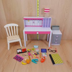 18-inch Doll Desk & File Cabinet