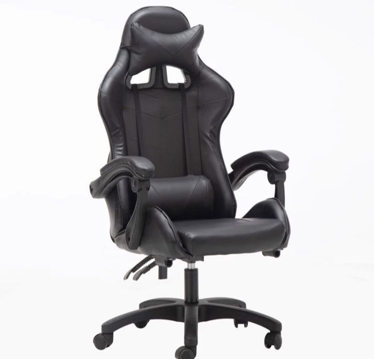 Racing Gaming Chair BLACK With Or Without FOOT REST