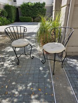 Black  Outdoor Bistro Set, Cast Iron Aluminum Patio Set