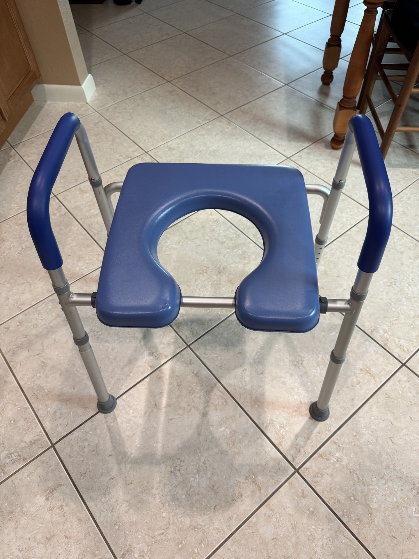 Padded toilet chair